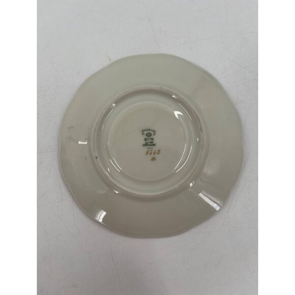 KPM Germany Blue & Gold Trimmed Porcelain Teacup & Saucer Set - Picture 5 of 10